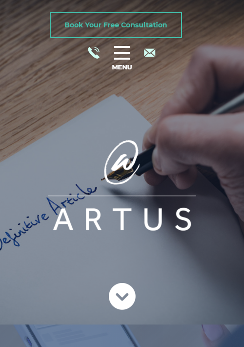 Artus Digital shown on a mobile
