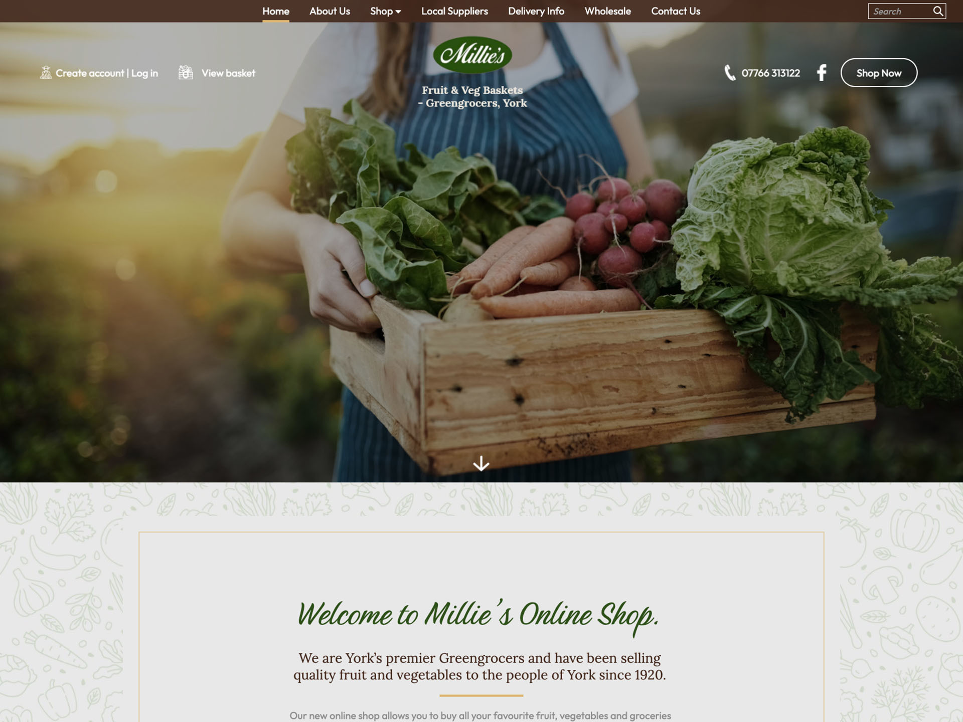A modern website design for a restaurant in York